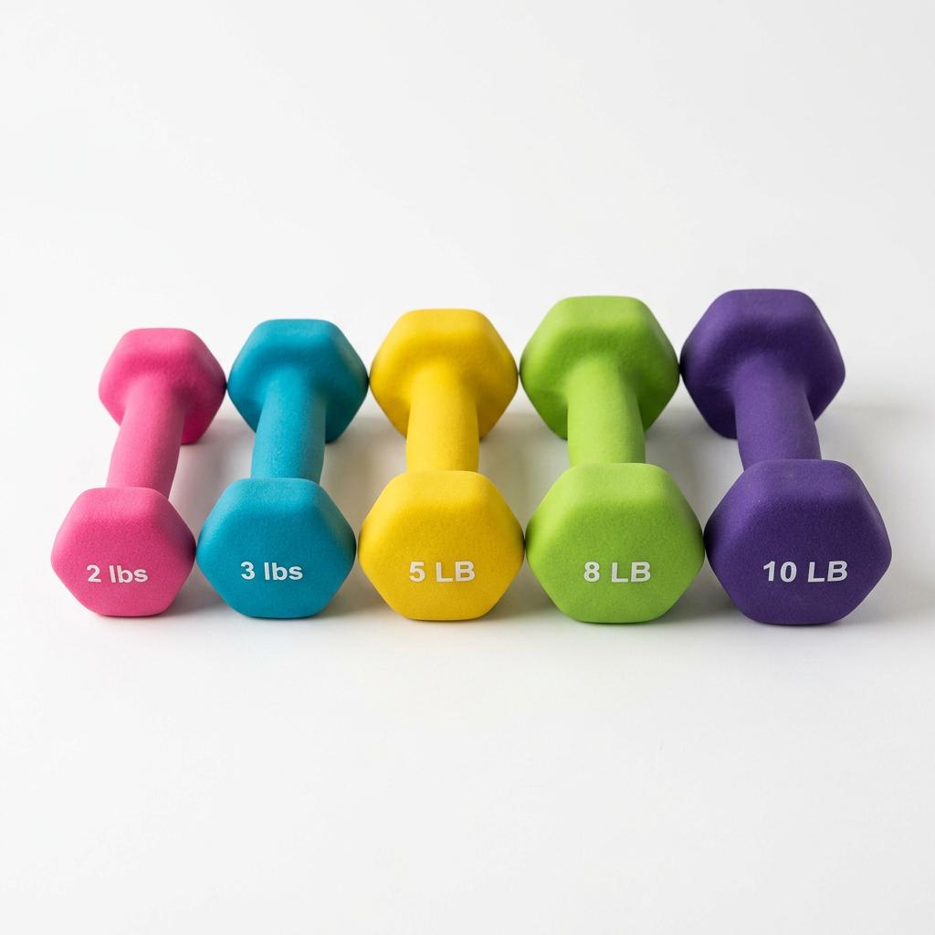 Amazon Basics Neoprene Dumbbells 3-15lb