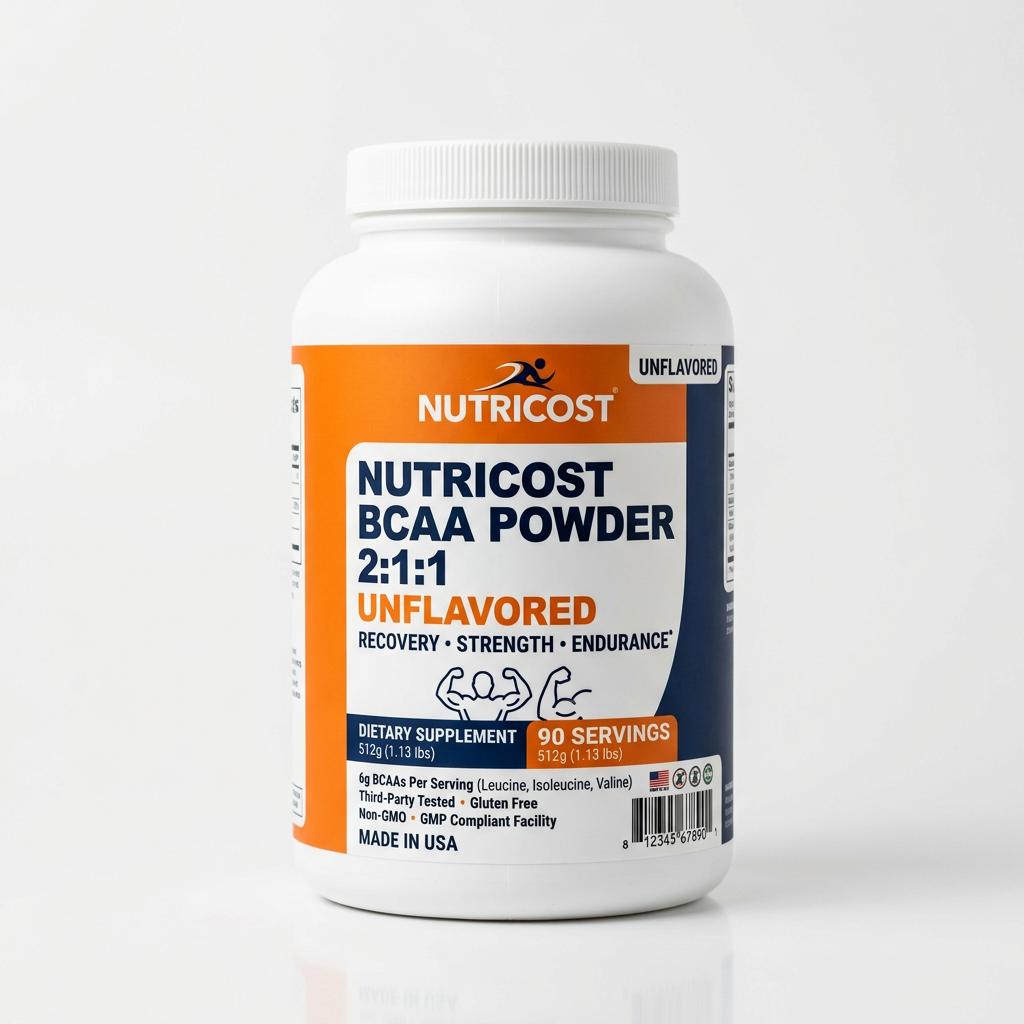 Nutricost BCAA Powder 2:1:1 Unflavored