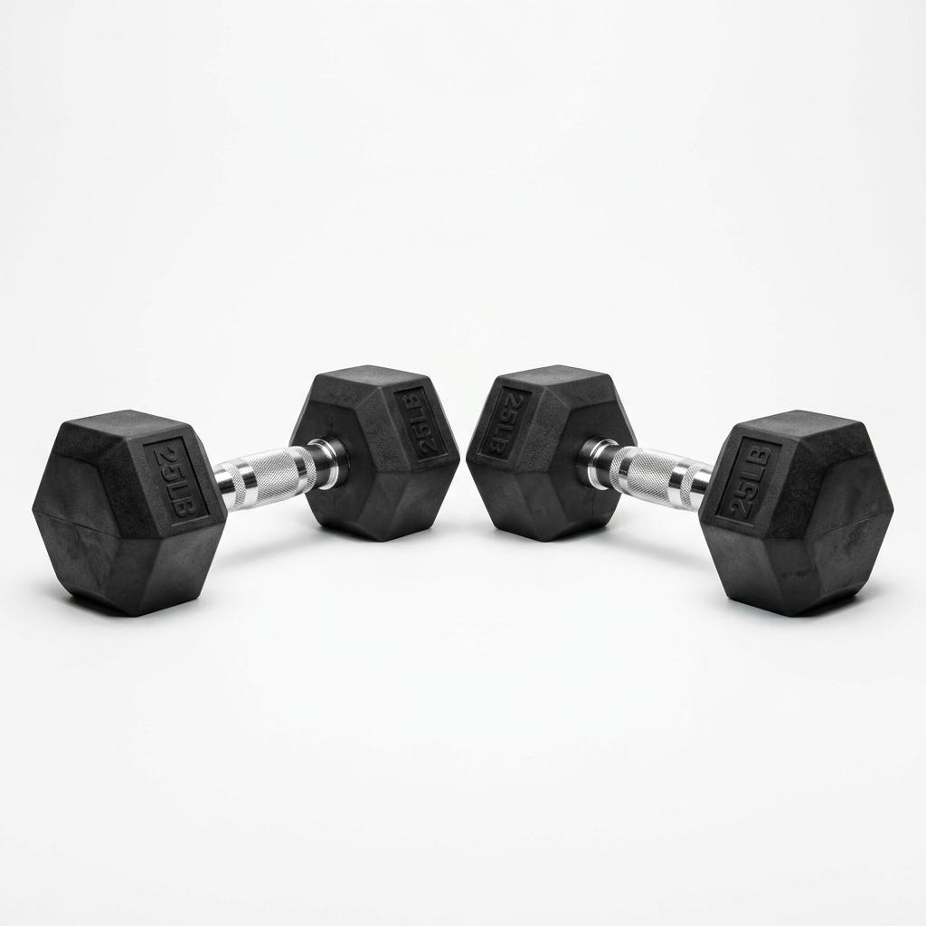 Rogue Rubber Hex Dumbbells