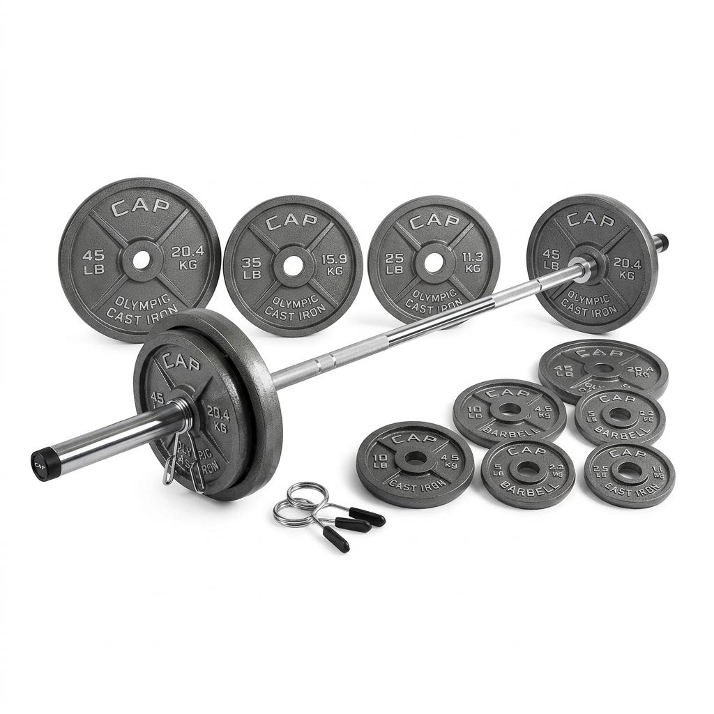 CAP Barbell 300-Pound Olympic Weight Set