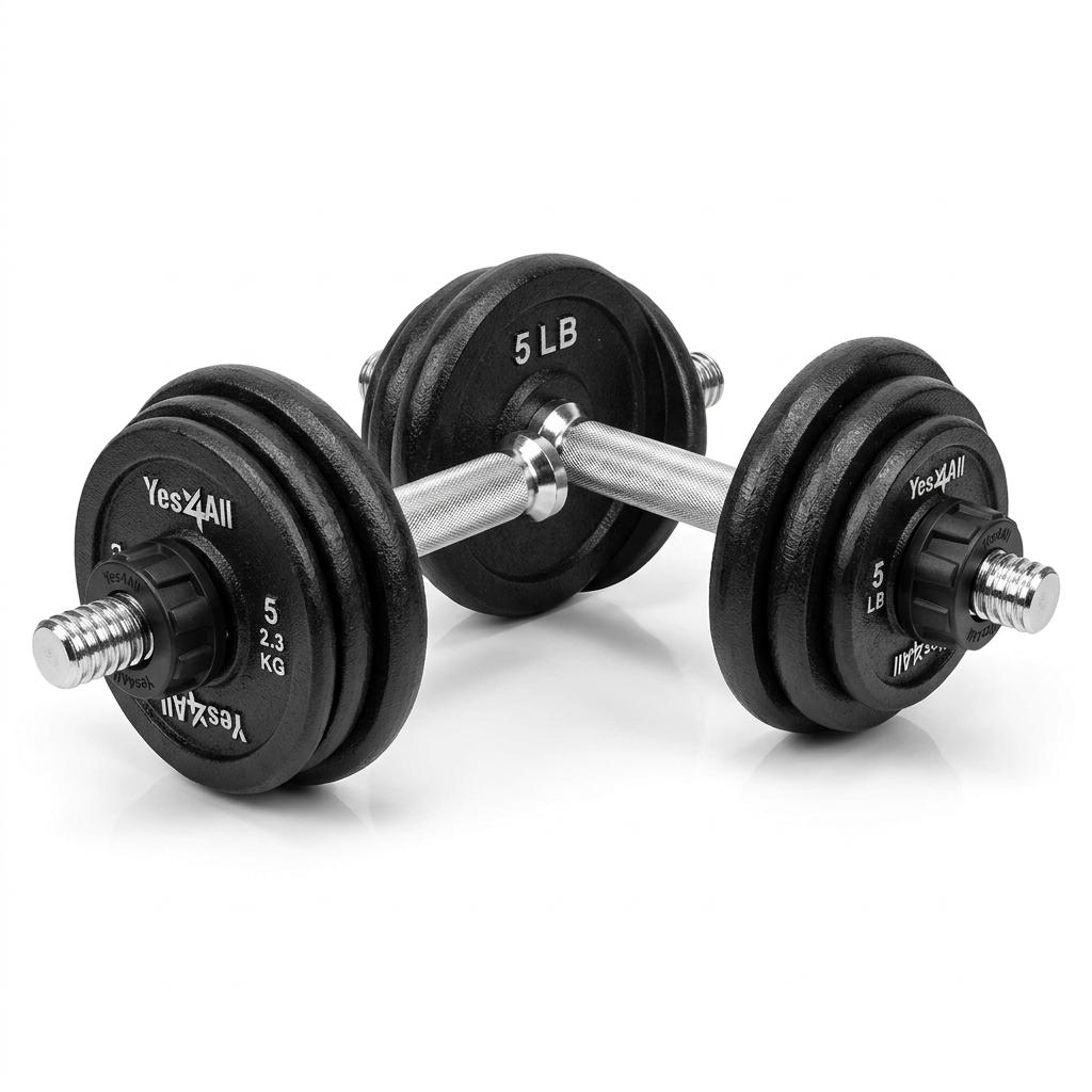 Yes4All Adjustable Cast Iron Dumbbells