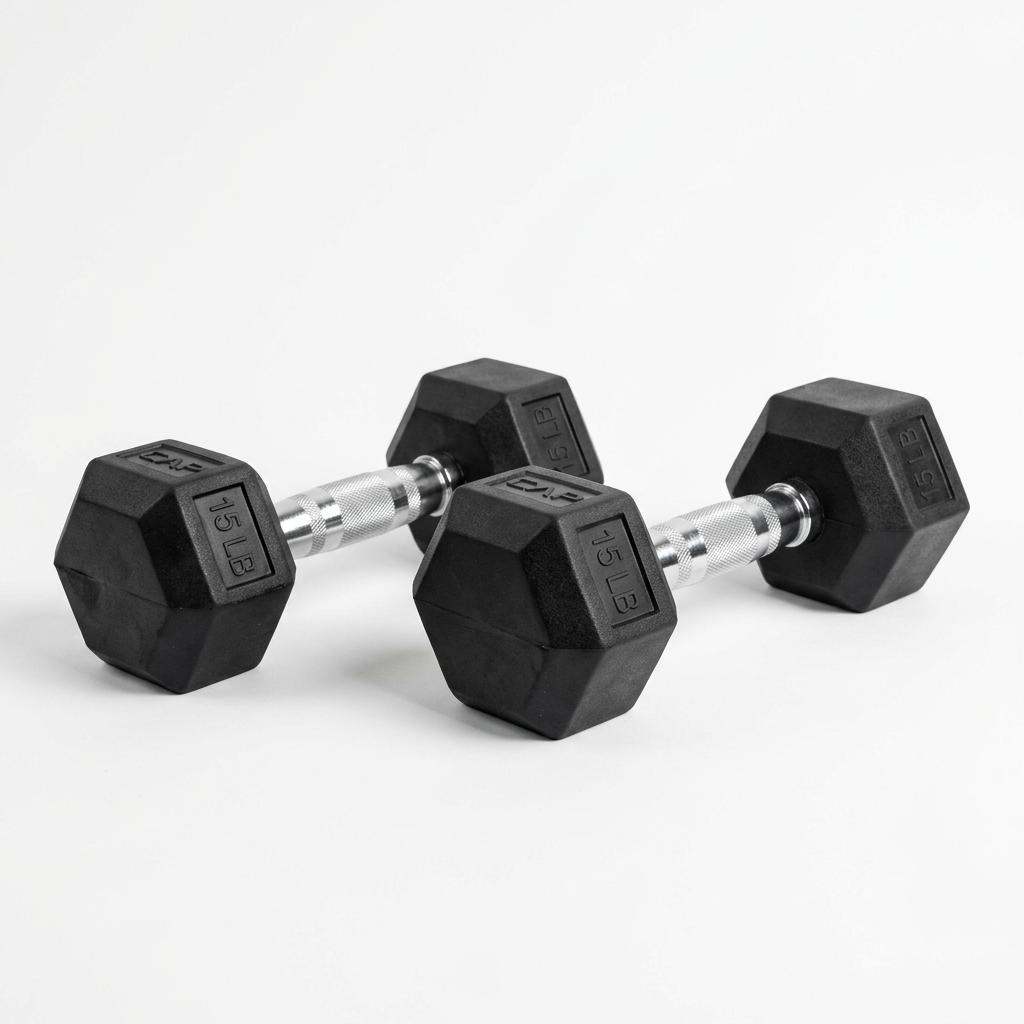 CAP Rubber-Coated Hex Dumbbells