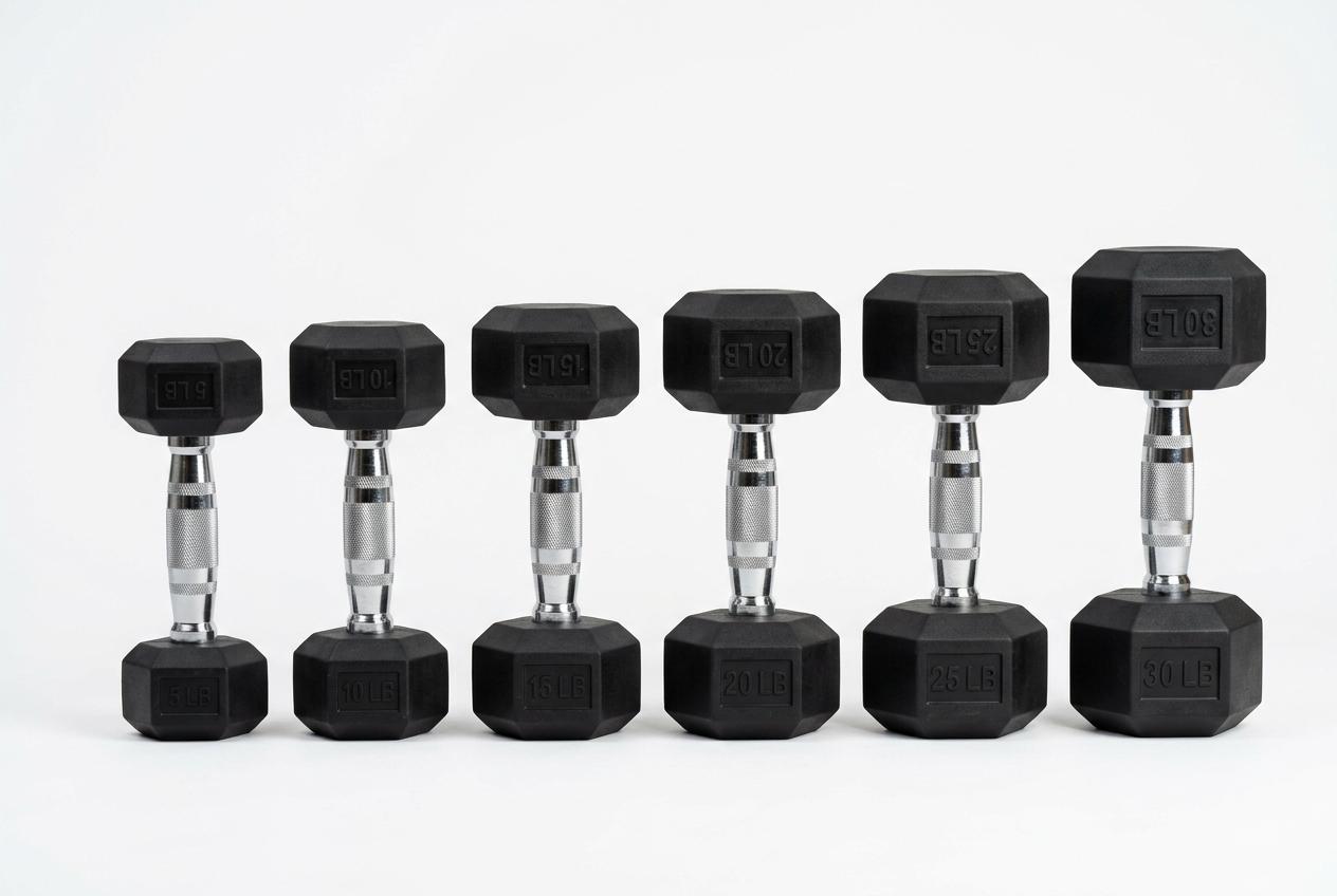 CAP Barbell Rubber-Coated Hex Dumbbell Set