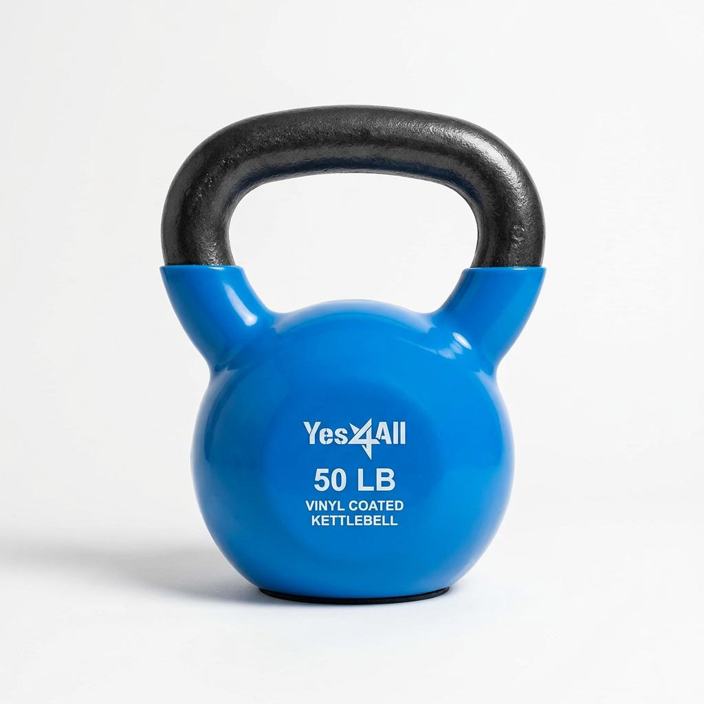 Yes4All Vinyl Coated Kettlebell (50 lb)