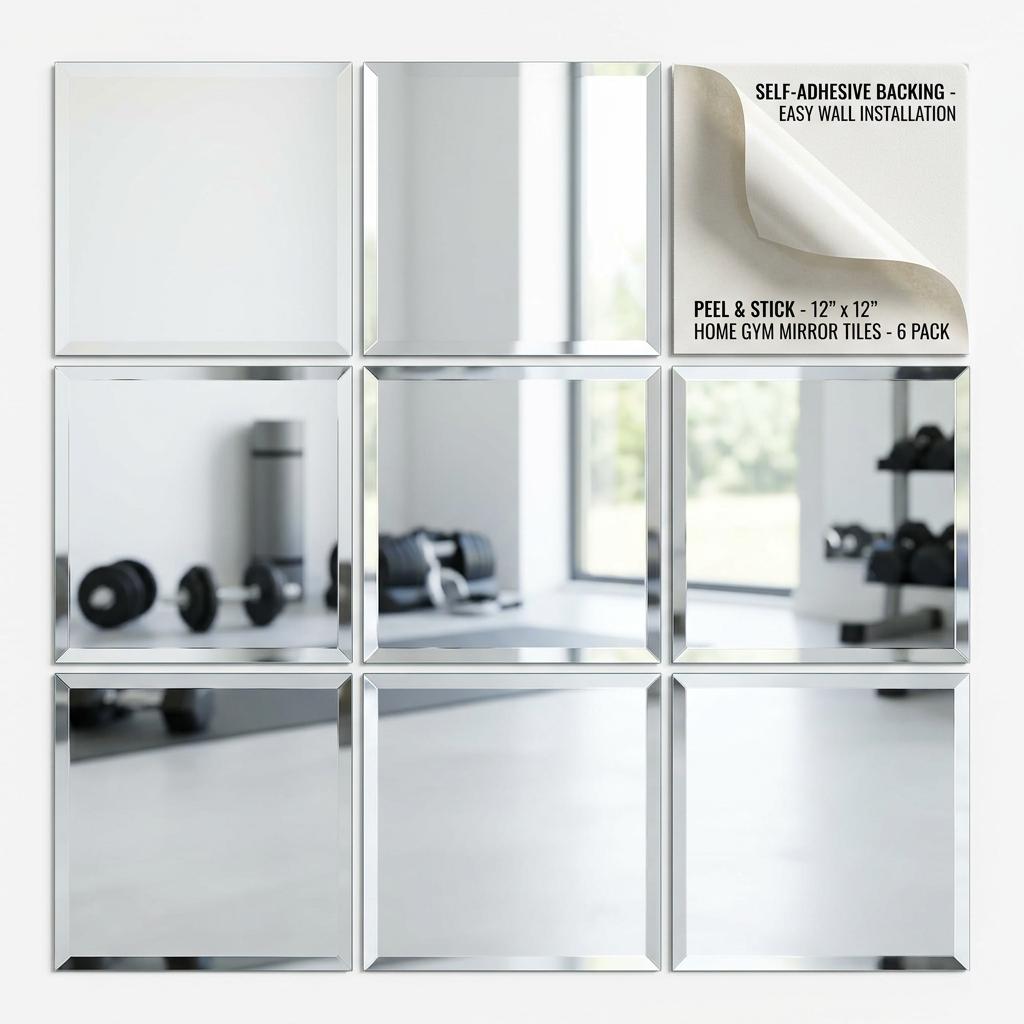12x12 Mirror Tiles (6-Pack)