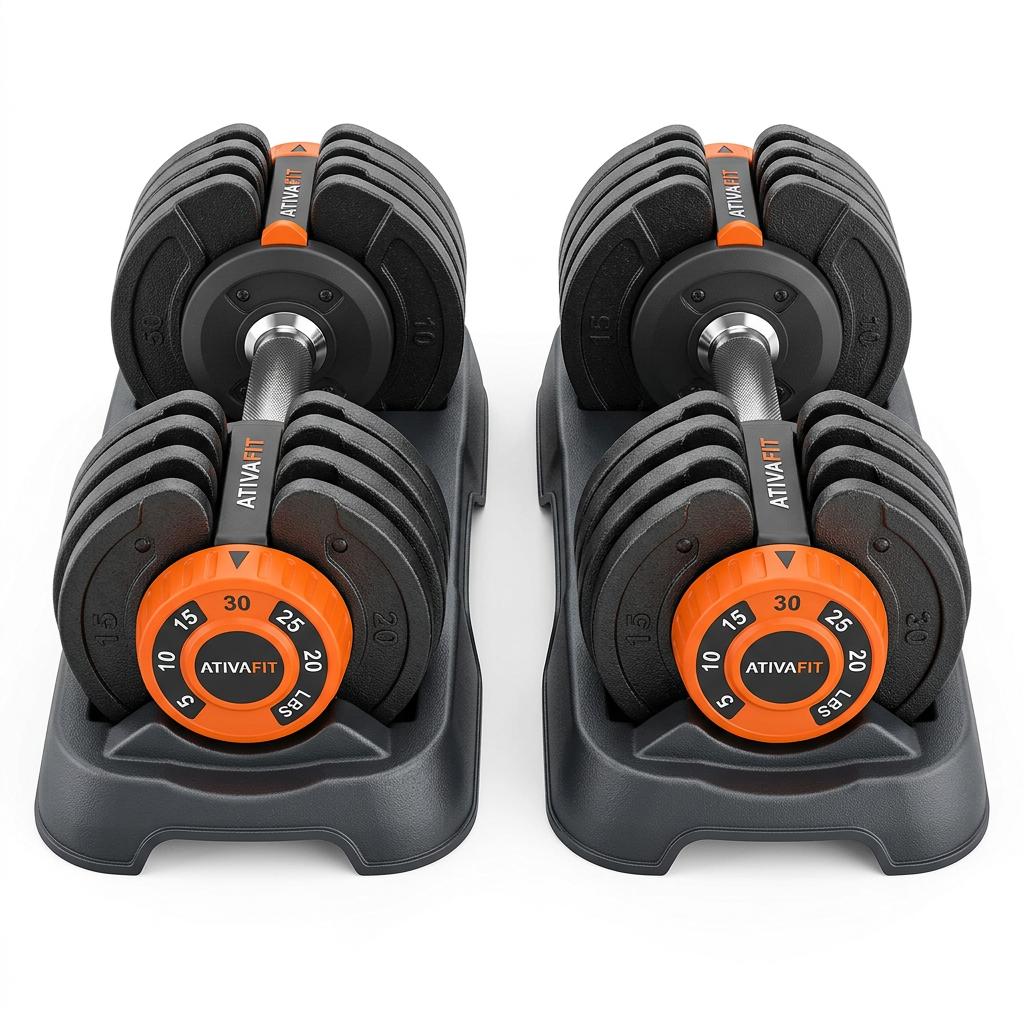 ATIVAFIT Dial-Select Adjustable Dumbbells