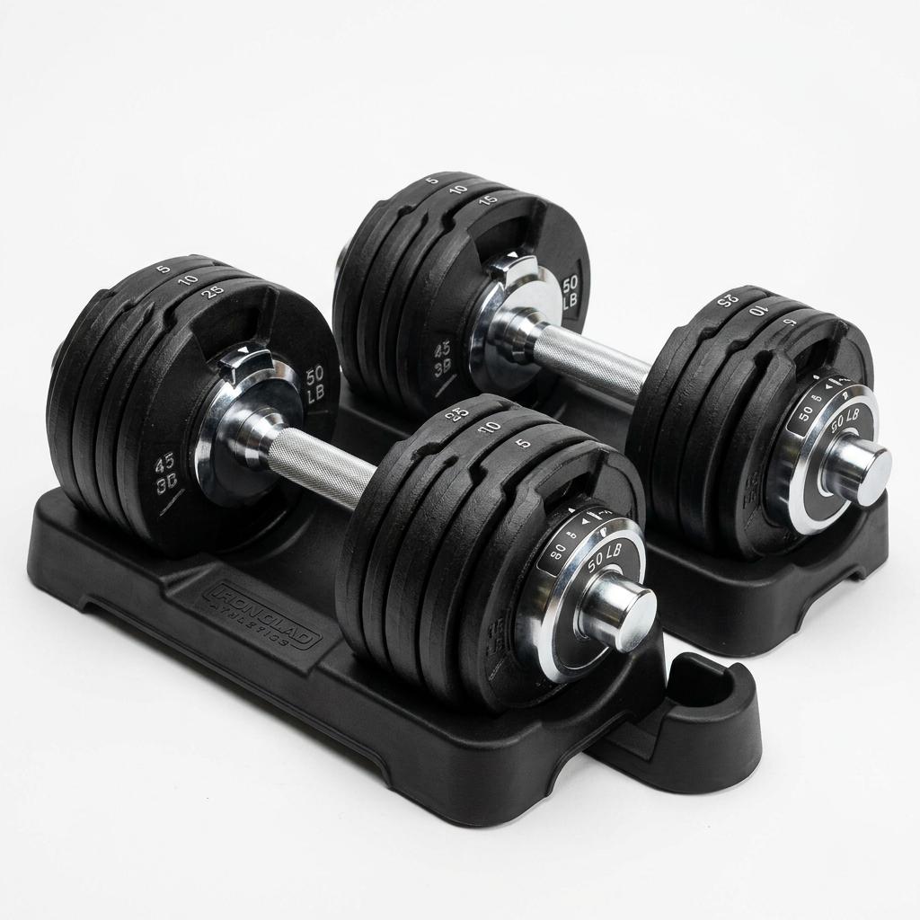 FEIERDUN Adjustable Dumbbells (Pair, 5-50 lbs)