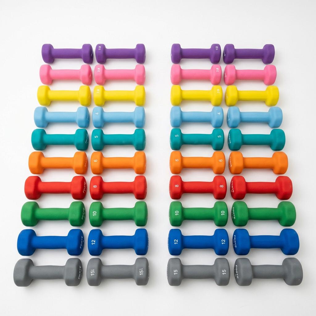 Amazon Basics Neoprene Dumbbells 3-15lb