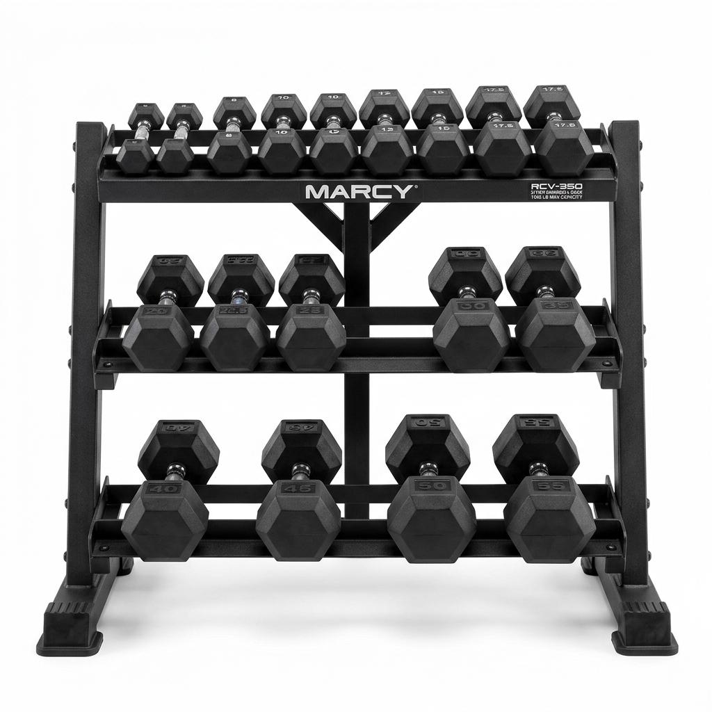 Marcy 3-Tier Dumbbell Rack Multilevel Storage