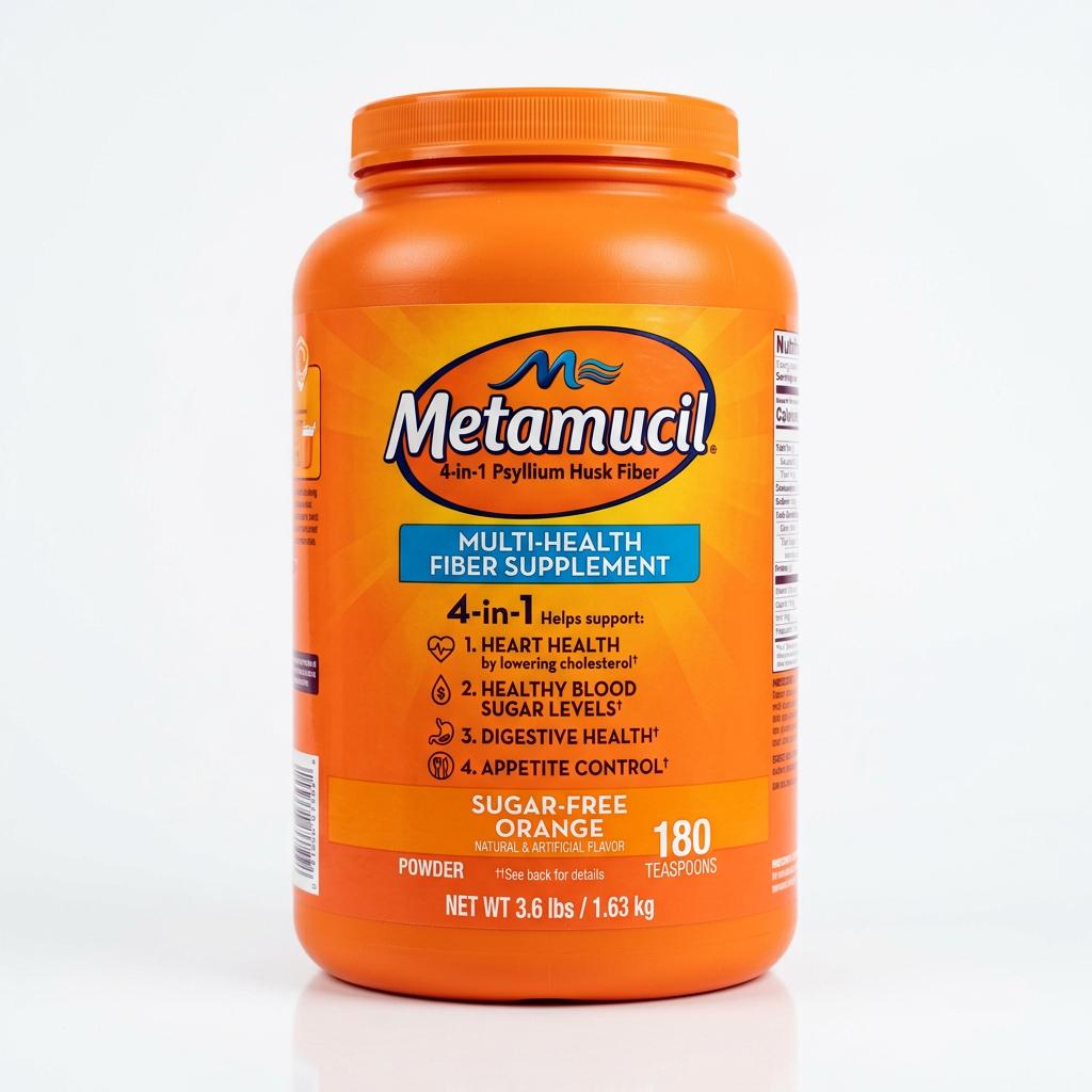 Metamucil 4-in-1 Psyllium Fiber Sugar-Free Orange
