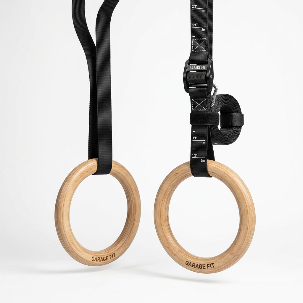 Garage Fit Wood Gymnastic Rings