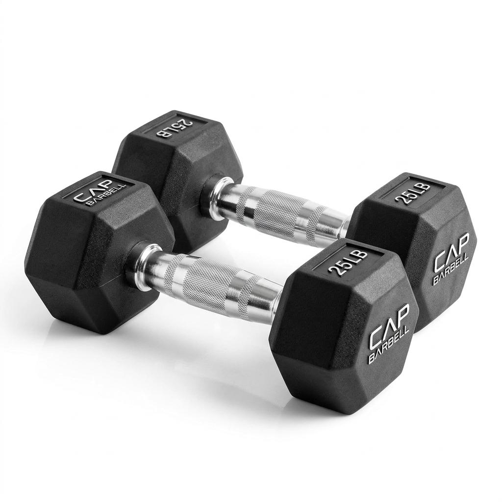 CAP Barbell Rubber-Coated Hex Dumbbells