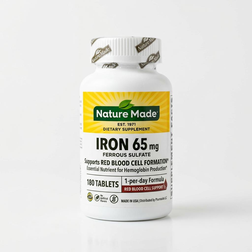 Nature Made Iron 65mg (325mg Ferrous Sulfate) Tablets