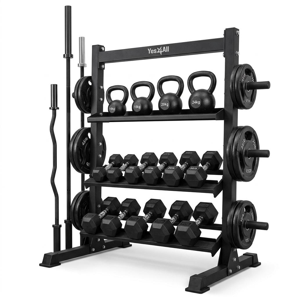 Yes4All Multi-Functional Weight Storage Rack