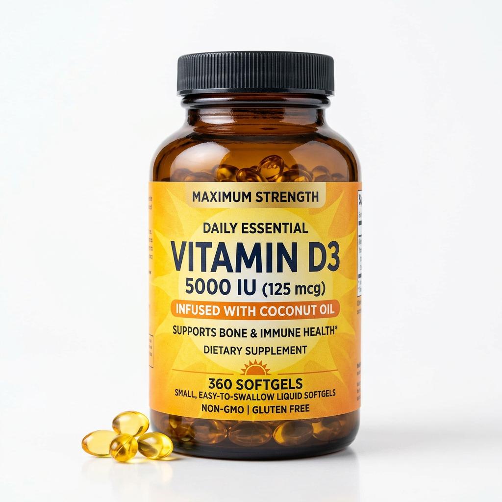 Sports Research Vitamin D3 5000 IU with Coconut Oil