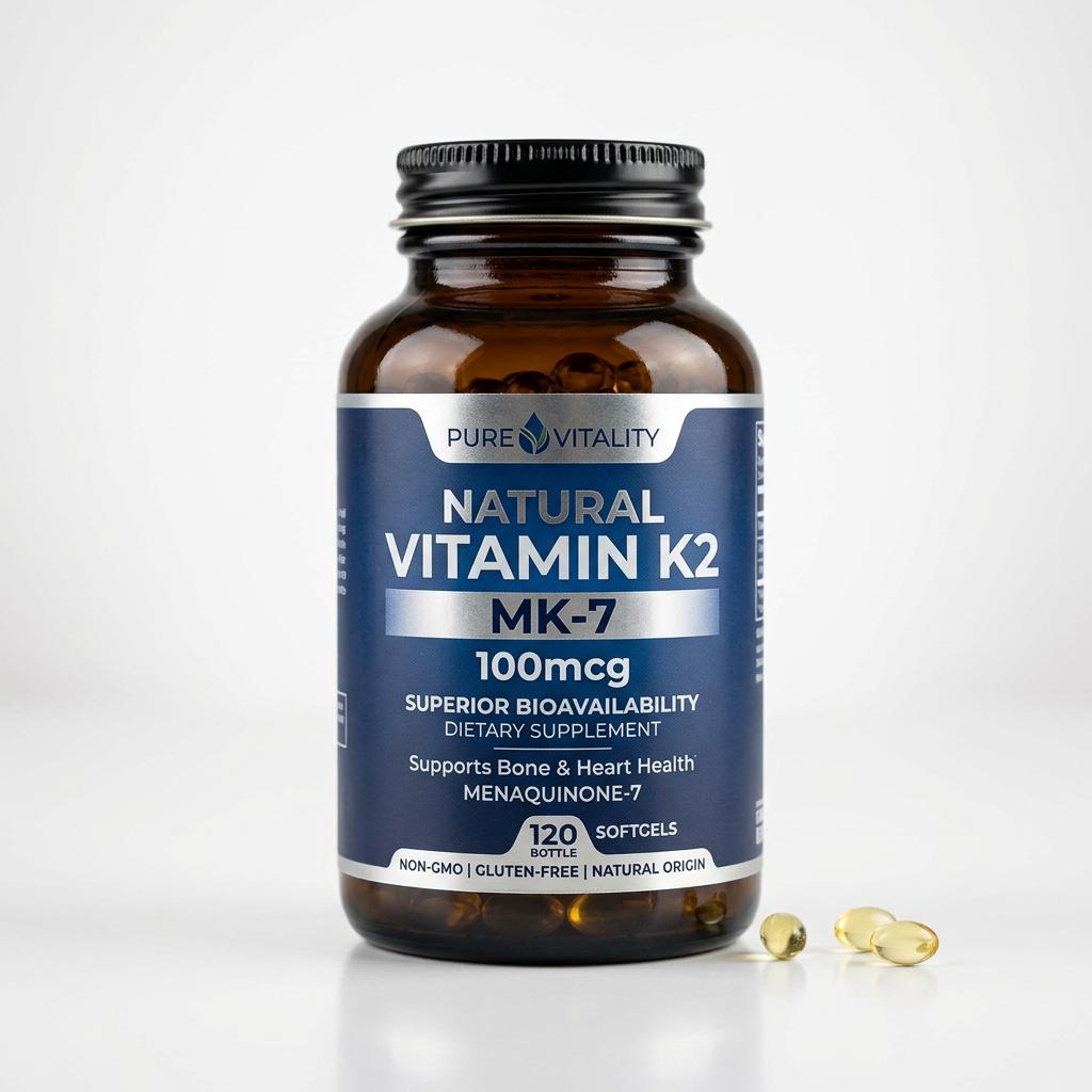 Pure Vitality Natural Vitamin K2 MK-7 100mcg