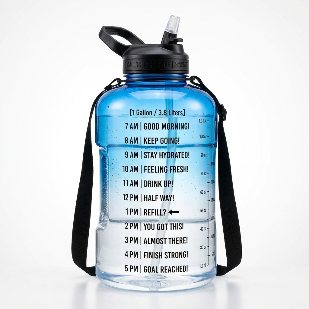 BuildLife Gallon Motivational Water Bottle