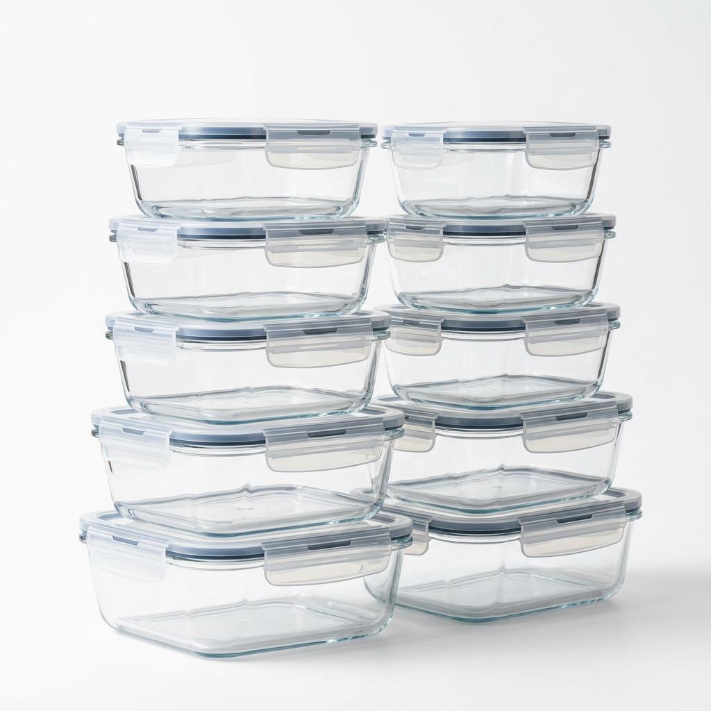 Prep Naturals Glass Meal Prep Container Set