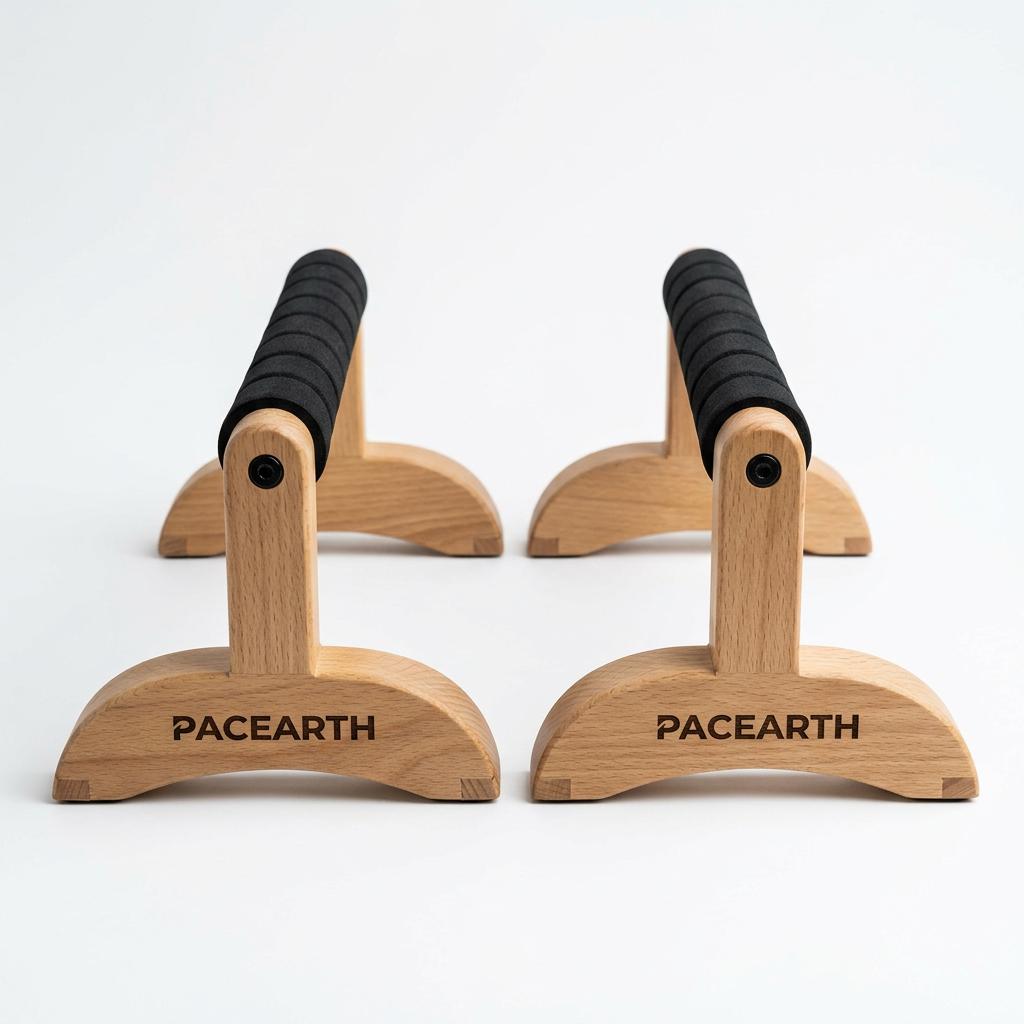PACEARTH Wood Push Up Bars