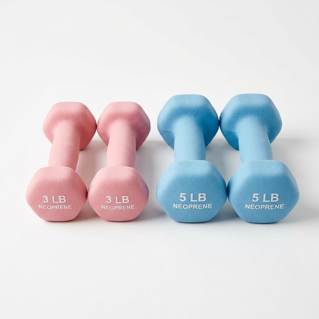 Amazon Basics Neoprene Dumbbells 3-8lb