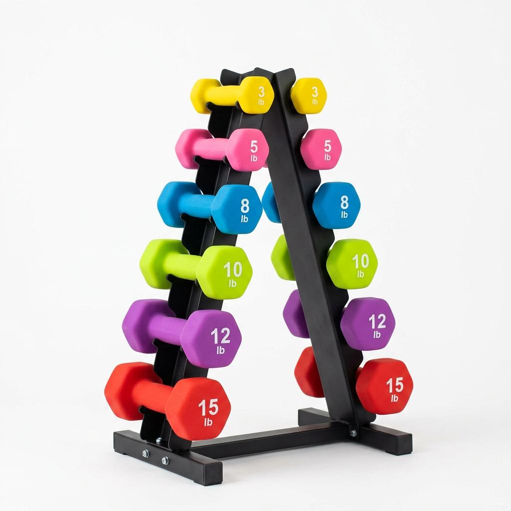Amazon Basics Neoprene Dumbbells 3-15lb