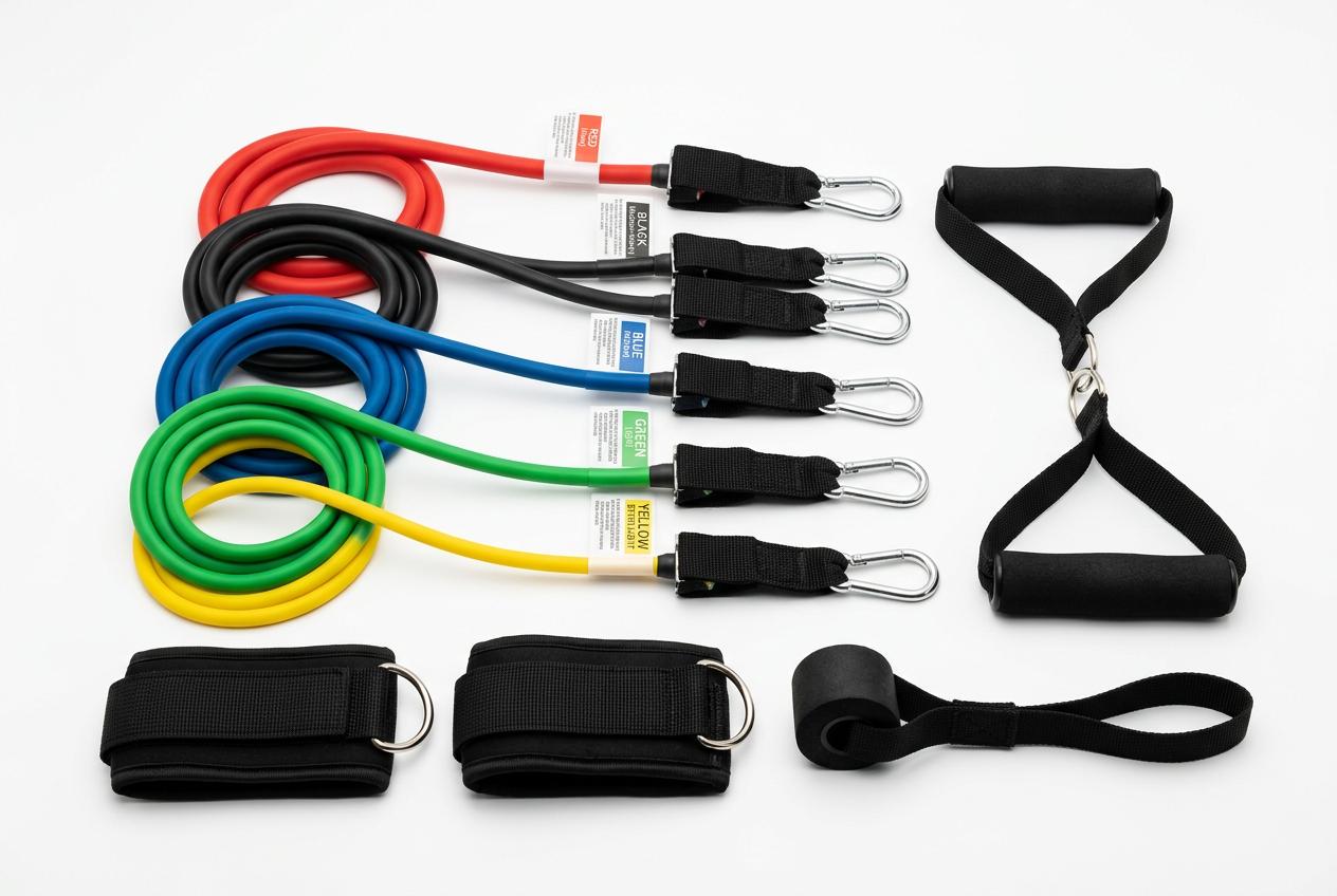 BLACK MOUNTAIN Resistance Bands Set with Door Anchor