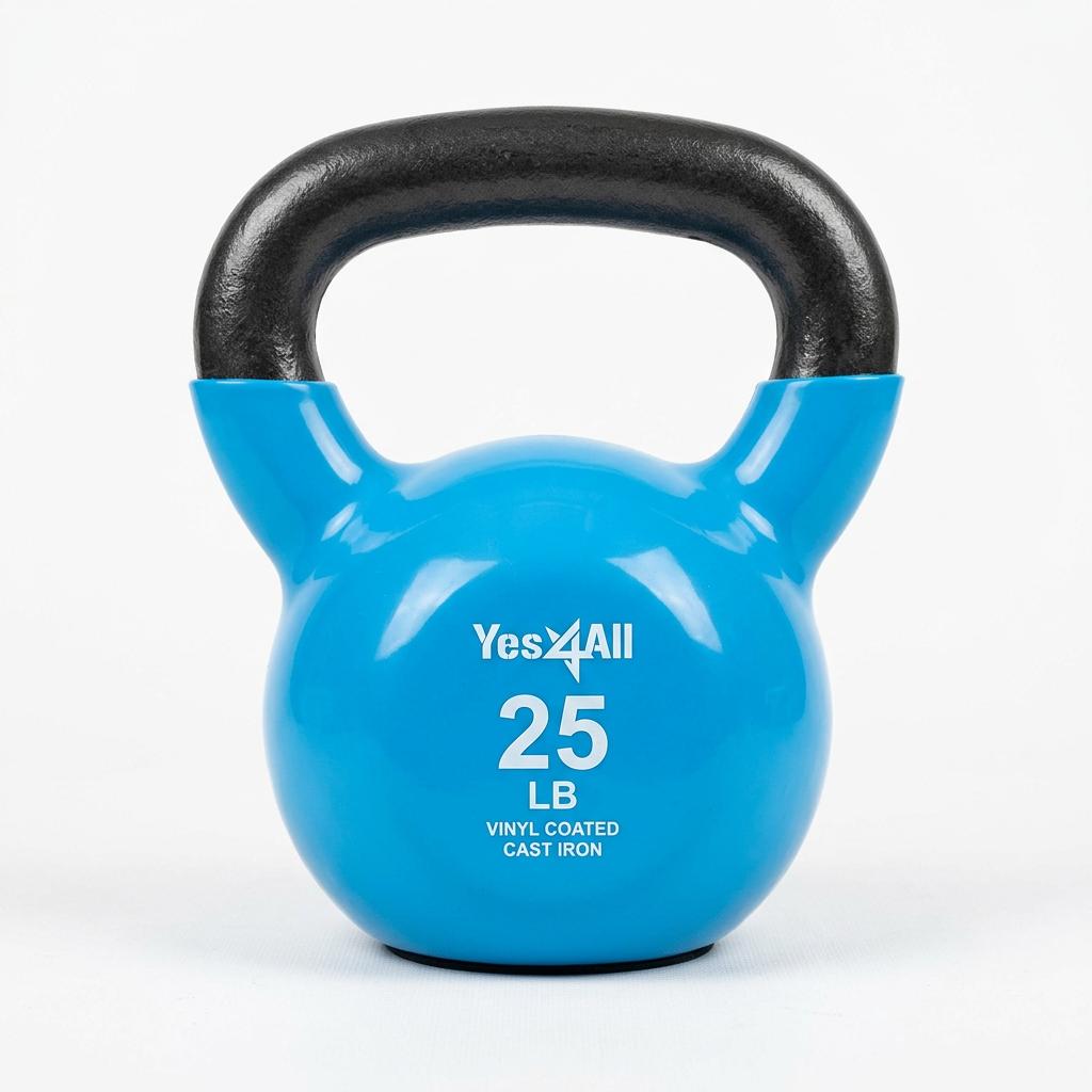 Yes4All Vinyl Coated Kettlebell (25 lb)