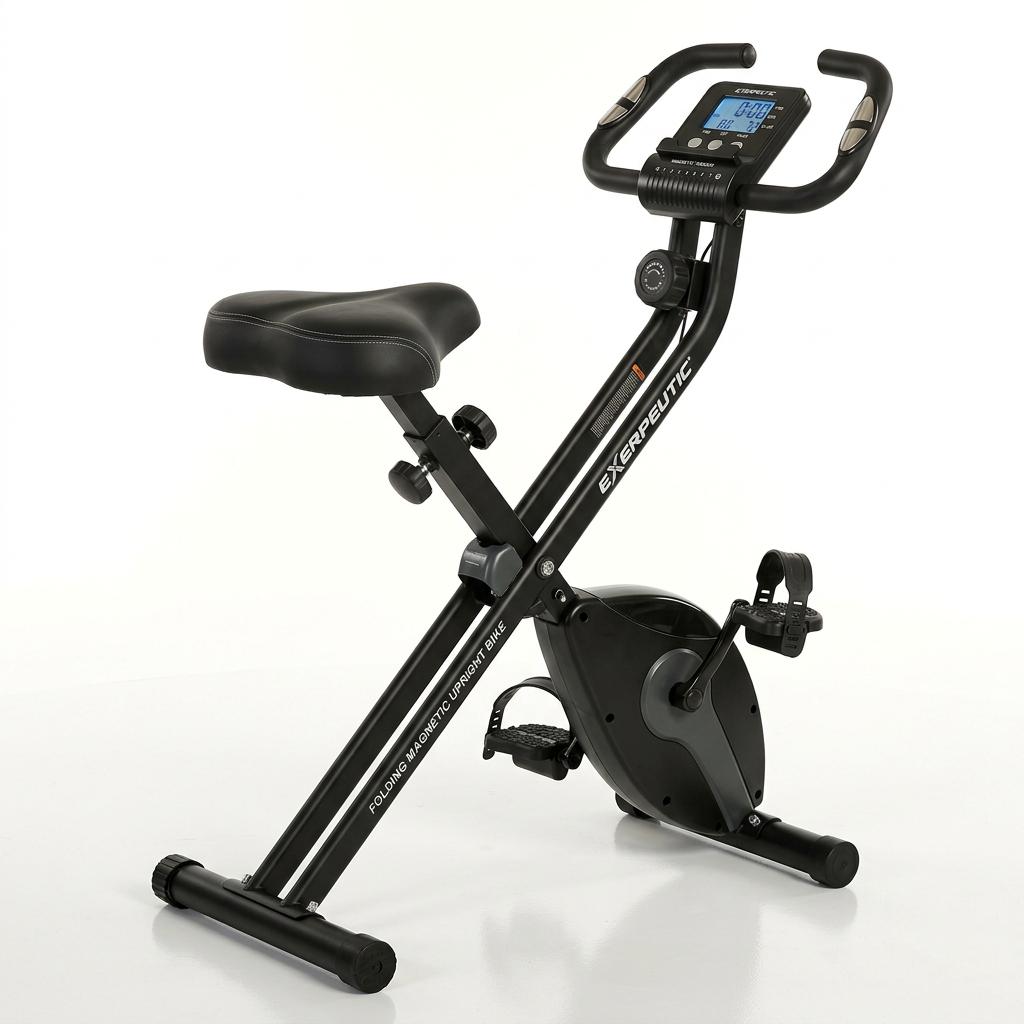 Exerpeutic Folding Magnetic Upright Bike