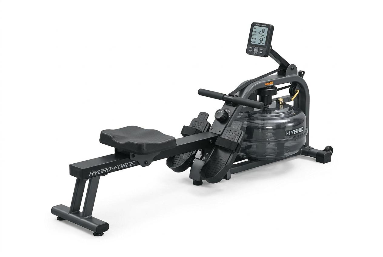 Sunny Health & Fitness Obsidian Surge Water Rowing Machine