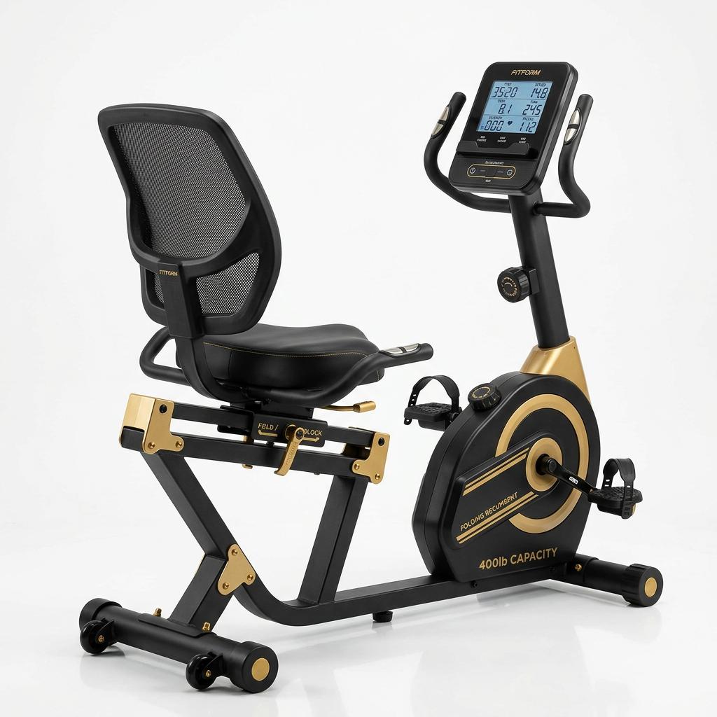 Exerpeutic Gold 525XLR Folding Recumbent Bike