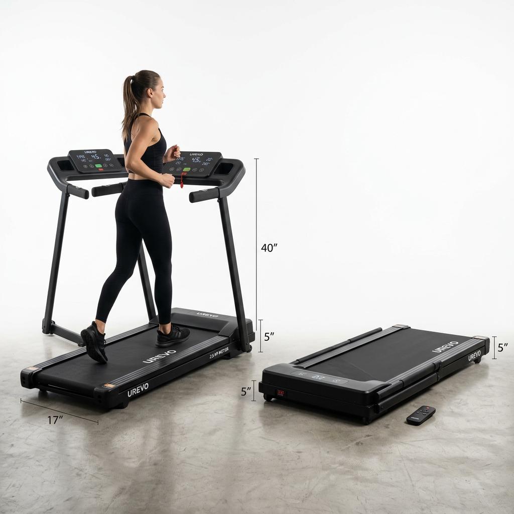 UREVO 2-in-1 Under Desk Treadmill