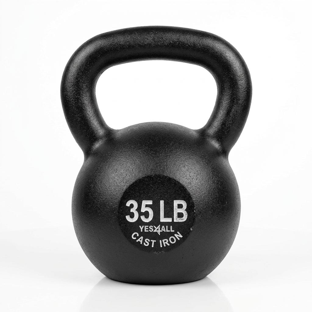 Yes4All Solid Cast Iron Kettlebell