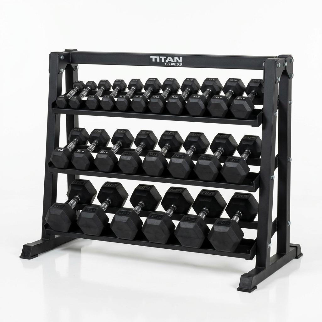 Titan Fitness 3-Tier Dumbbell Weight Rack