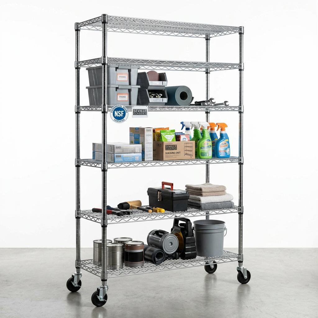 Seville Classics 5-Tier Wire Shelving