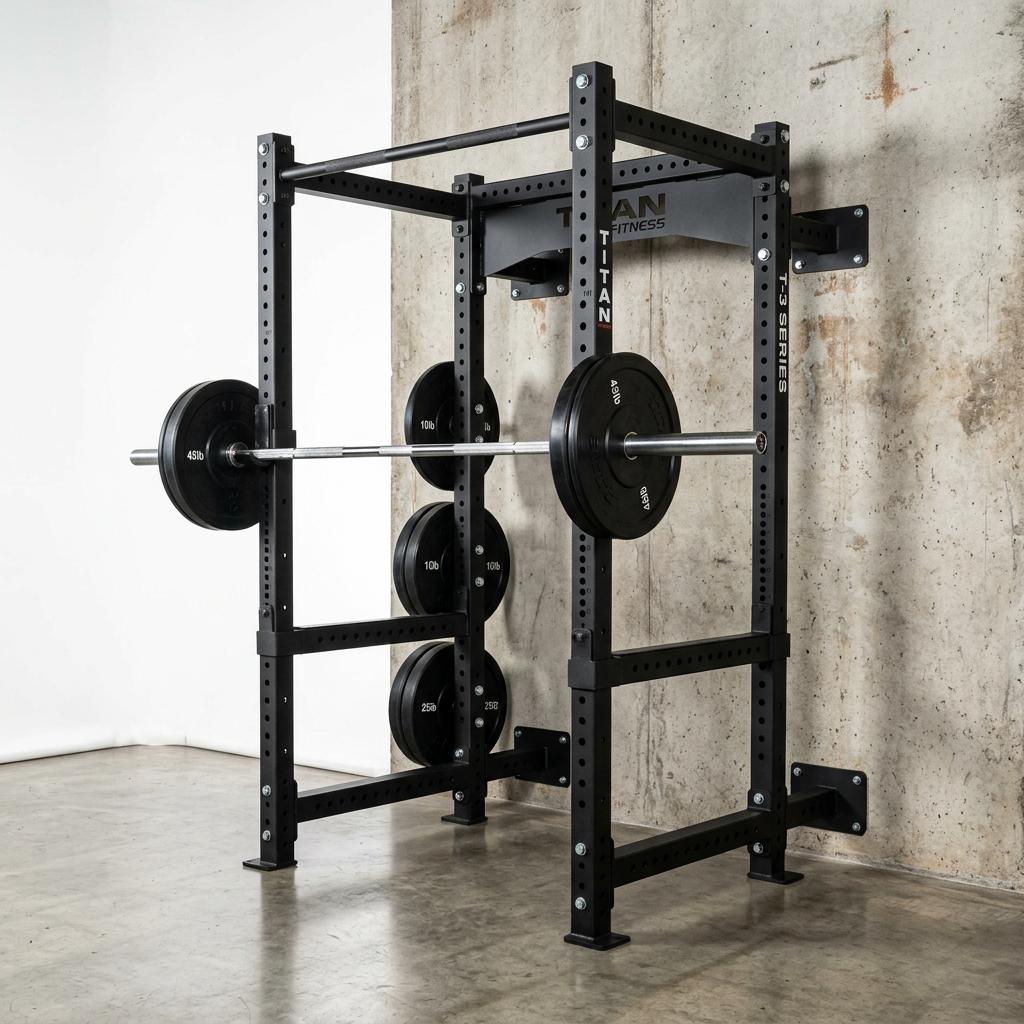 Titan Fitness T-3 Wall-Mounted Rack