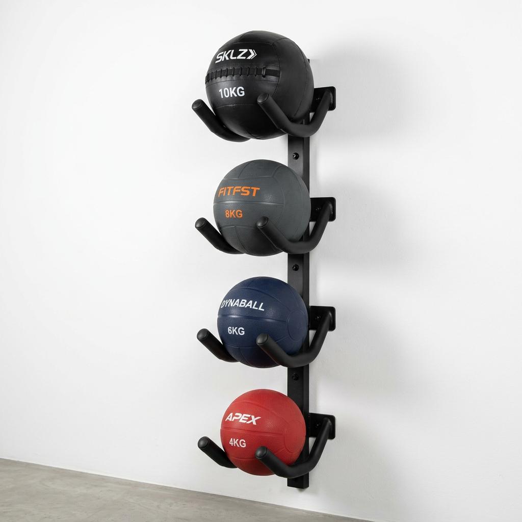Wall-Mounted Medicine Ball Holders