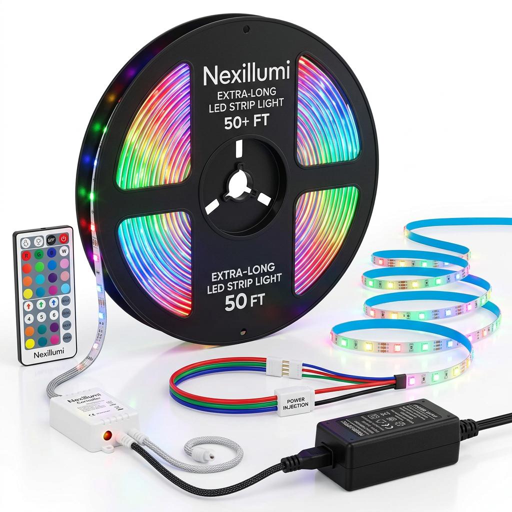 Nexillumi 50ft LED Strip Lights