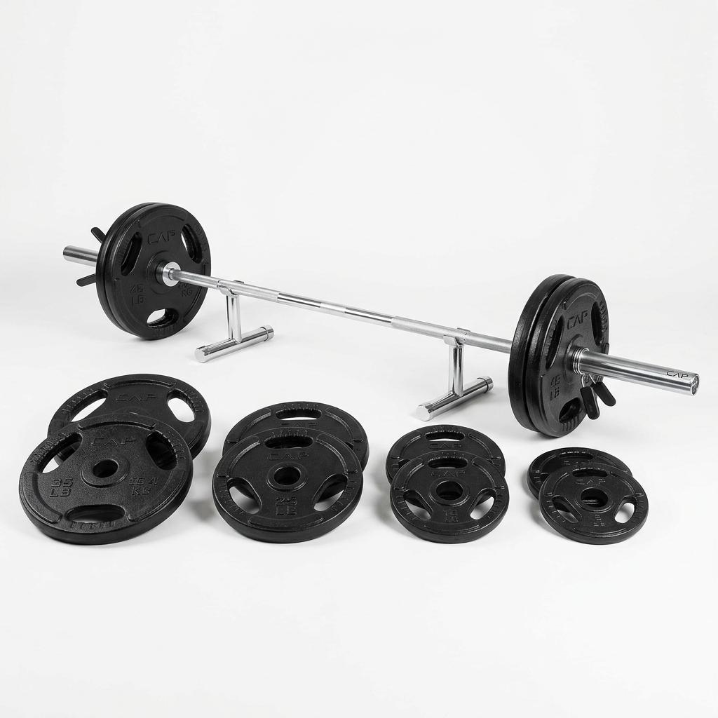 CAP Barbell 300-Pound Olympic Weight Set