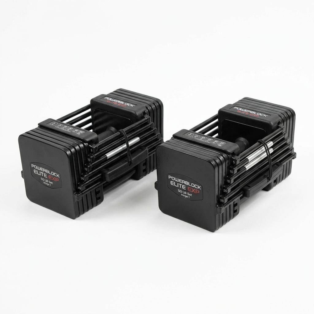 PowerBlock Elite EXP Stage 1 Adjustable Dumbbells 5-50lb