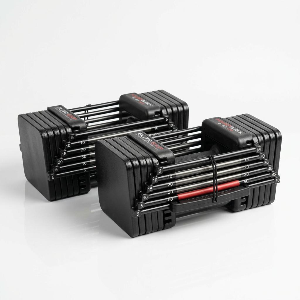PowerBlock Elite EXP Stage 1 Adjustable Dumbbells 5-50lb