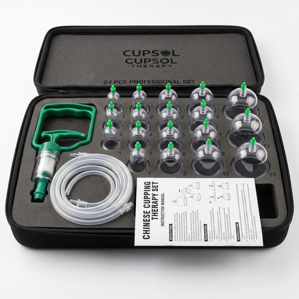 Kangzhu 12-Cup Biomagnetic Cupping Therapy Set